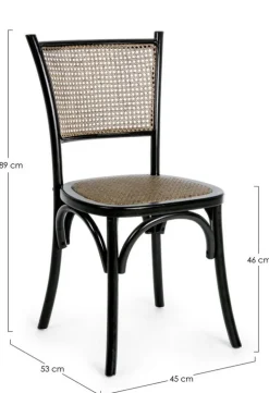 SEDIA IN LEGNO NERA - CARREL