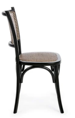 SEDIA IN LEGNO NERA - CARREL