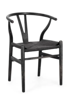 SEDIA IN LEGNO NERO - ARTEMIA