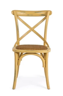 SEDIA IN LEGNO OCRA - CROSS