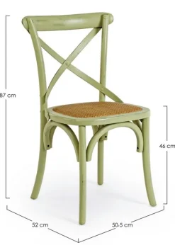 SEDIA IN LEGNO VERDE - CROSS
