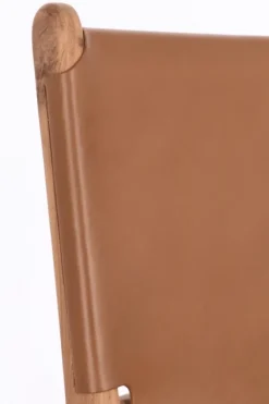 SEDIA IN PELLE COGNAC - EUGENIE