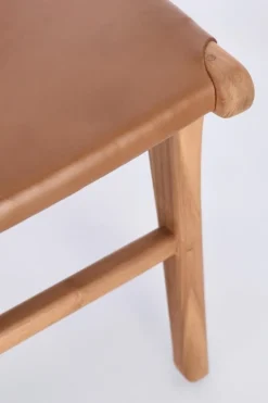 SEDIA IN PELLE COGNAC - EUGENIE