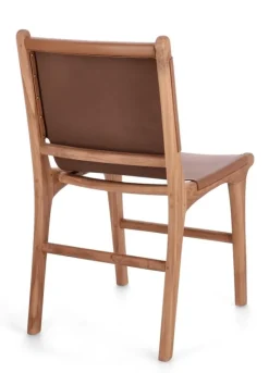 SEDIA IN PELLE COGNAC - EUGENIE