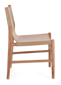 SEDIA IN PELLE TORTORA - CAROLINE