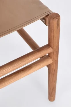 SEDIA IN PELLE TORTORA - CAROLINE