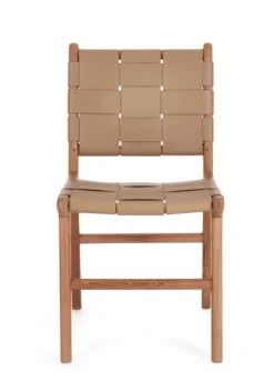 SEDIA IN PELLE TORTORA - JOANNA