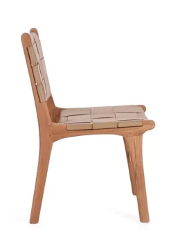 SEDIA IN PELLE TORTORA - JOANNA