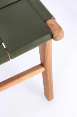 SEDIA IN PELLE VERDE - JOANNA