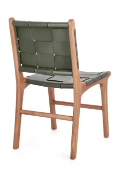 SEDIA IN PELLE VERDE - JOANNA