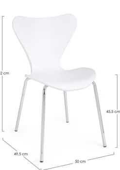 SEDIA IN PLASTICA BIANCA - TESSA