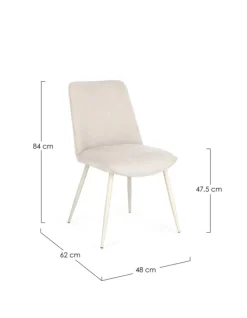 SEDIA IN TESSUTO BEIGE - CORA