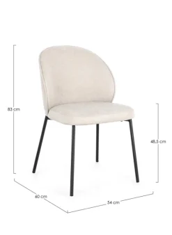 SEDIA IN TESSUTO BEIGE - WENDY