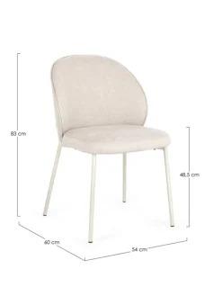 SEDIA IN TESSUTO BEIGE - WENDY