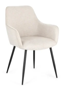 SEDIA IN TESSUTO BEIGE- CORA