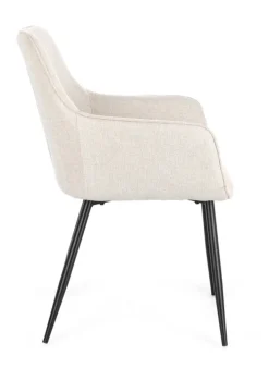 SEDIA IN TESSUTO BEIGE- CORA