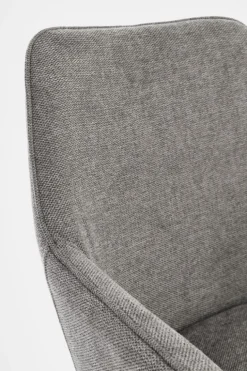 SEDIA IN TESSUTO GRIGIO SCURO - CORA