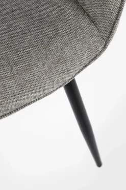 SEDIA IN TESSUTO GRIGIO SCURO - CORA