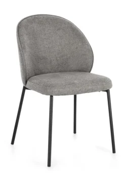 SEDIA IN TESSUTO GRIGIO SCURO - WENDY