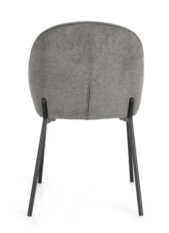 SEDIA IN TESSUTO GRIGIO SCURO - WENDY