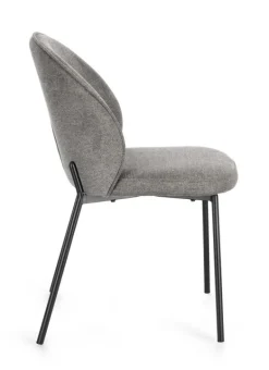 SEDIA IN TESSUTO GRIGIO SCURO - WENDY