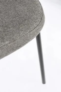 SEDIA IN TESSUTO GRIGIO SCURO - WENDY