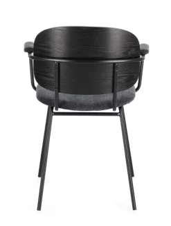 SEDIA IN TESSUTO GRIGIO SCURO - SIENNA