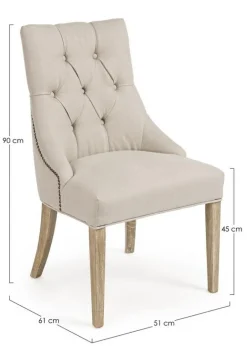 SEDIA IN TESSUTO NATURALE - CALLY