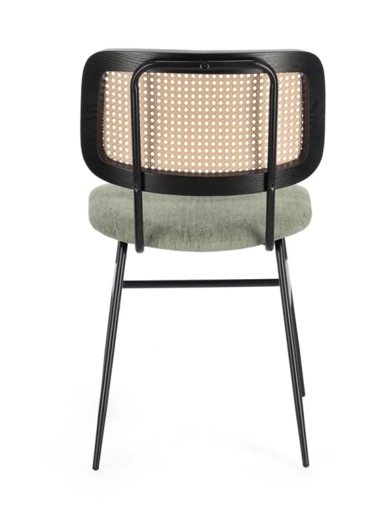 SEDIA IN TESSUTO VERDE - GLENNA