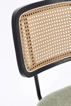 SEDIA IN TESSUTO VERDE - GLENNA