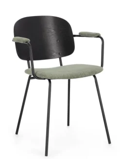 SEDIA IN TESSUTO VERDE - SIENNA