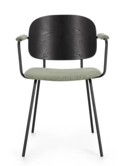 SEDIA IN TESSUTO VERDE - SIENNA