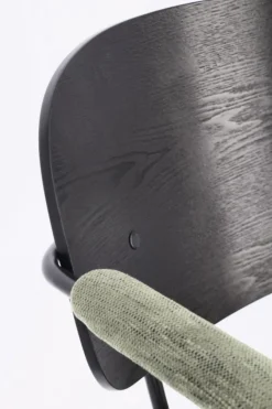 SEDIA IN TESSUTO VERDE - SIENNA