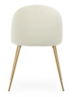 SEDIA IN VELLUTO BIANCO - TANYA