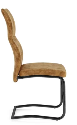 SEDIA IN VELLUTO GIALLO - THELMA