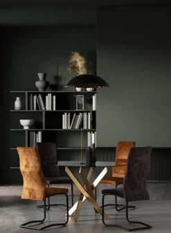 SEDIA IN VELLUTO GIALLO - THELMA