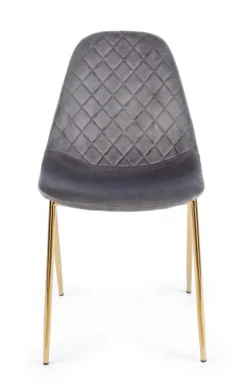 SEDIA IN VELLUTO GRIGIO SCURO - TERRY