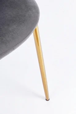 SEDIA IN VELLUTO GRIGIO SCURO - TERRY