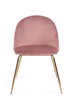 SEDIA IN VELLUTO ROSA - TANYA