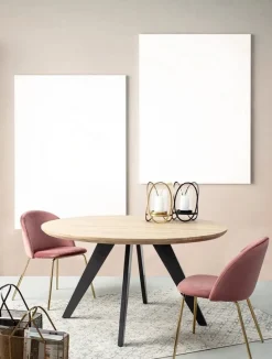 SEDIA IN VELLUTO ROSA - TANYA