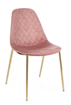 SEDIA IN VELLUTO ROSA - TERRY