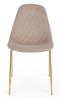 SEDIA IN VELLUTO TORTORA - TERRY