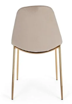 SEDIA IN VELLUTO TORTORA - TERRY