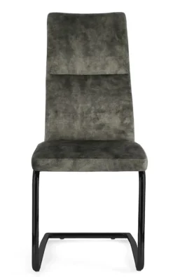 SEDIA IN VELLUTO VERDE - THELMA