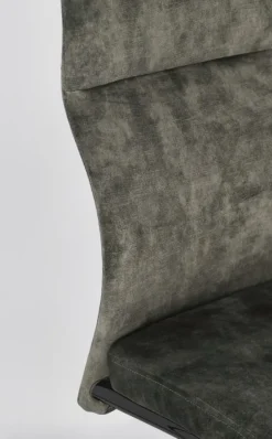 SEDIA IN VELLUTO VERDE - THELMA