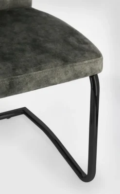 SEDIA IN VELLUTO VERDE - THELMA