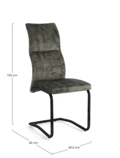 SEDIA IN VELLUTO VERDE - THELMA