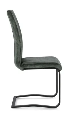 SEDIA IN VELLUTO VERDE SCURO - KENNETH