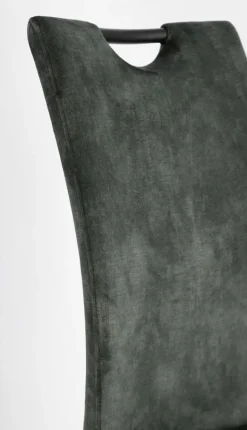 SEDIA IN VELLUTO VERDE SCURO - KENNETH