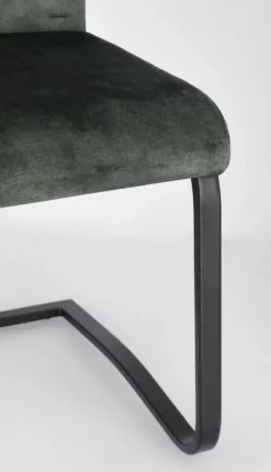 SEDIA IN VELLUTO VERDE SCURO - KENNETH